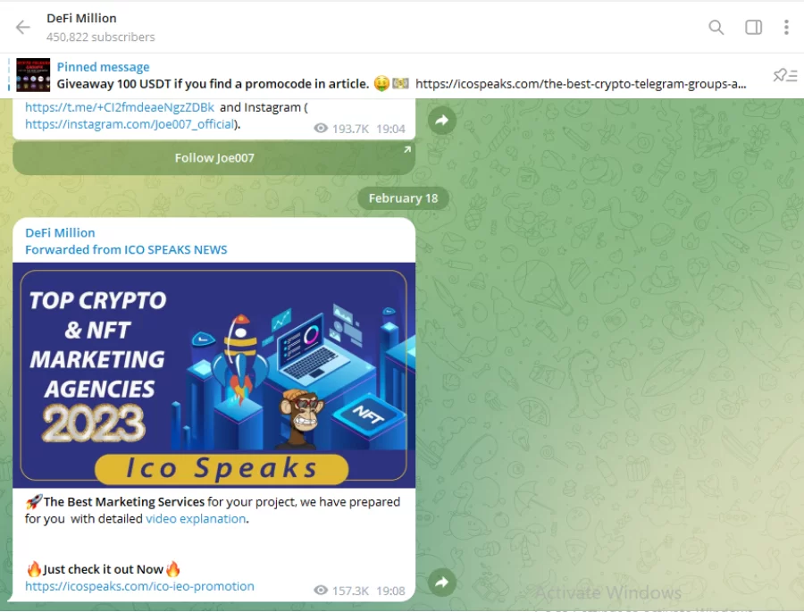 Crypto Telegram Group - DeFi Million