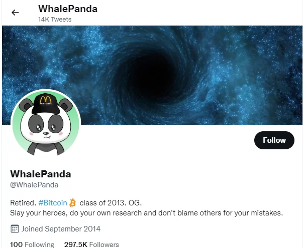 Whale Pand best crypto twitter influencer