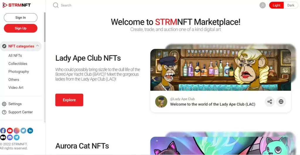 Strmnft is a NFT marketplace for buyer and seller