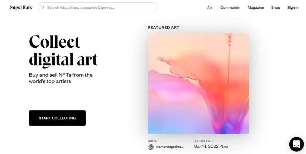 Superrare is the best digital art marketplace