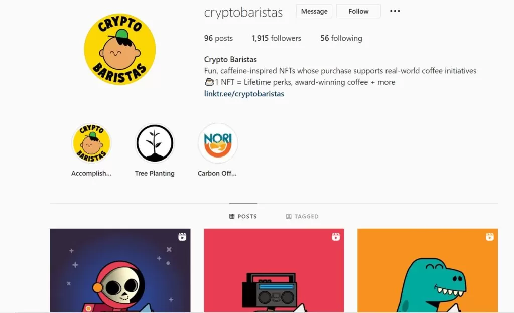 cryptobaristas a Instagram NFT influencer